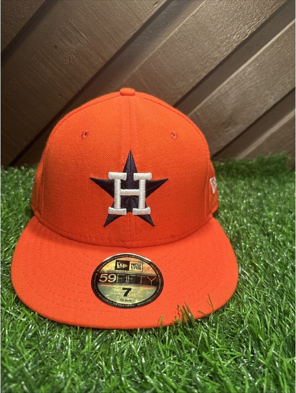 VTG 90s New Era Houston Astros Cooperstown Collection 59FIFTY Hat 7 USA Wool